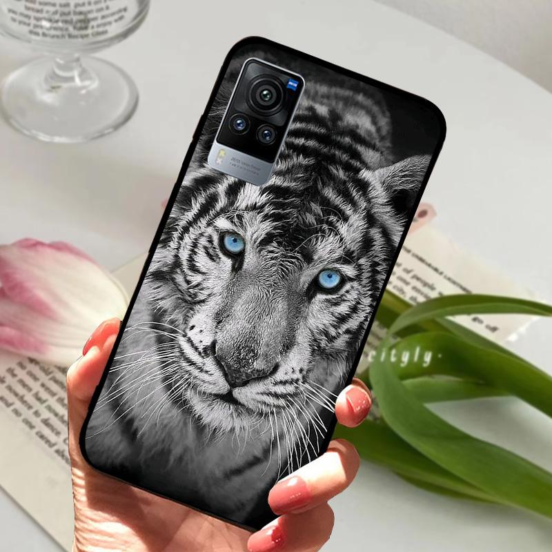 Чехол для VIVO X60 Pro 5G V2046 V2047A Мультяшный Милый Матовый Силиконовый ТПУ Мягкий Чехол для Телефона Для Vivo X60 X 60 Ударопрочный Coque Бампер