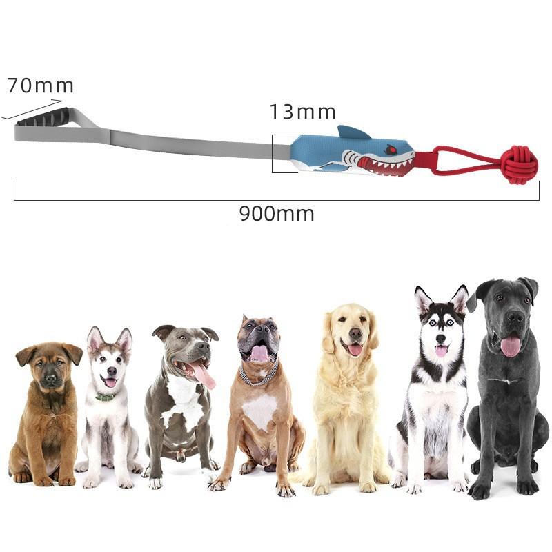Dog Chew Toy With Squeaker Cotton Rope Knot Interactive Tug Puppies Small To Medium Dogs