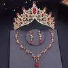 Роскошная диадема, свадебные наборы корон, диадемы со стразами, хрустальные тиары, головные уборы невесты, корона, ожерелье, свадебные комплекты ювелирных изделий, аксессуары