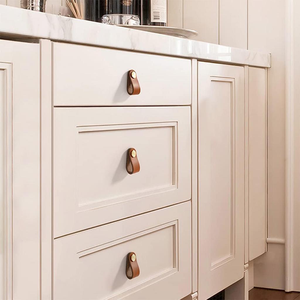 Кожаные ручки 6,4 х 2,5 см. Ручки для мебели ручной работы. Ручки для мебели. Ручки для шкафов и кухонных шкафов.