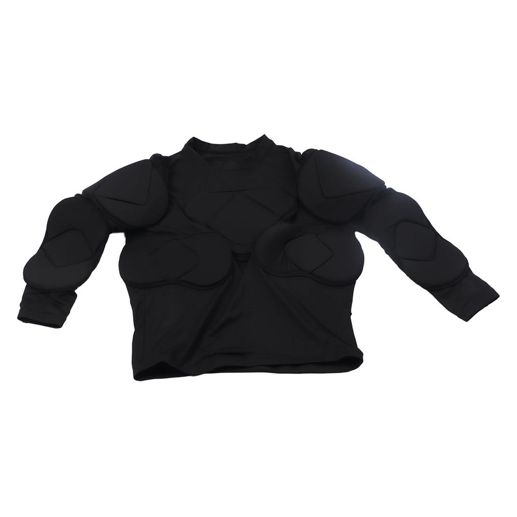 Футболка с длинным рукавом с подкладкой, защита локтя и селезенки, дышащая футбольная футболка с подкладкой на груди, размер L