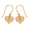 [J9387] - Gold Plated 'Love' Earrings - 12x11 Mm