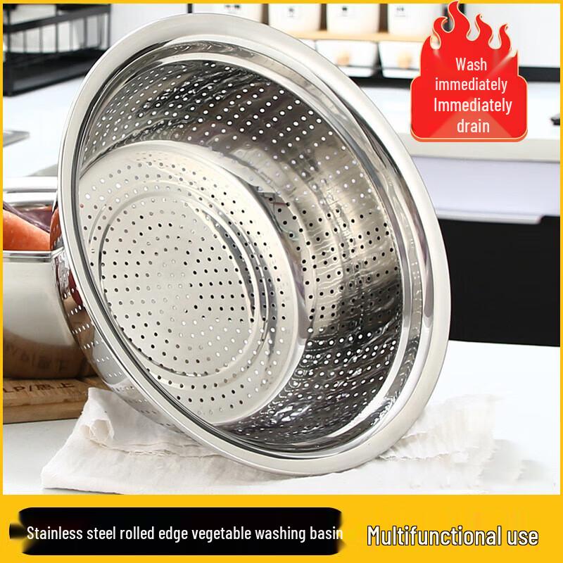 FATTBAO Stainless Steel Colander & Drain Basin
