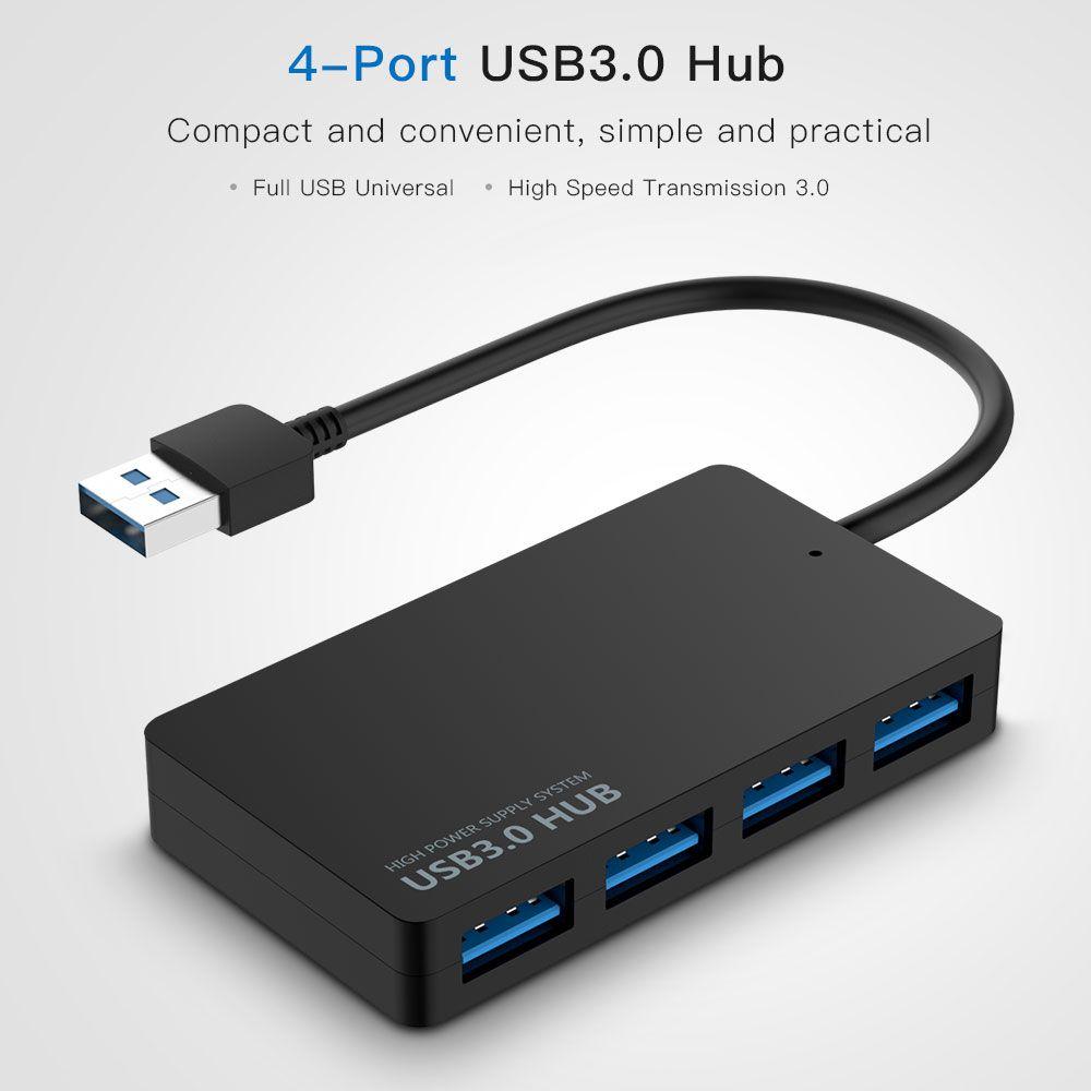Professional Data Transfer 5Gbps High Speed USB 3.0 Hub Adapter 4 Ports Splitter Expander