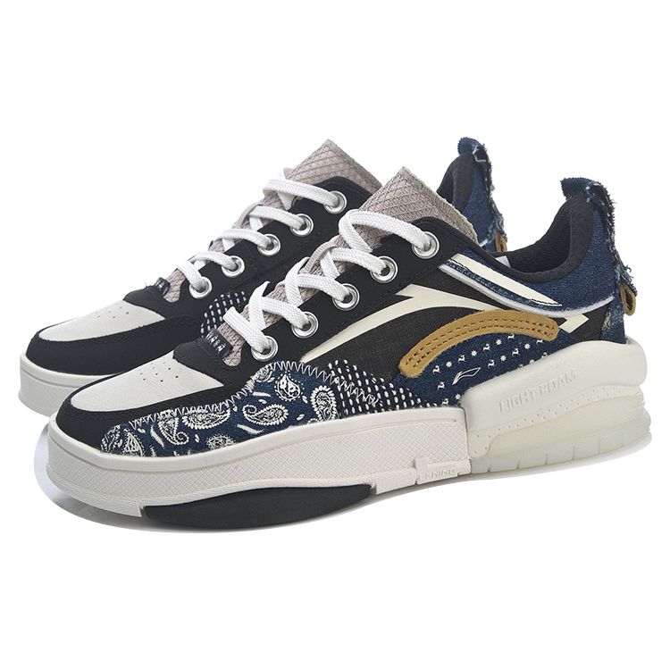 Li Ning Wei Wu Zen эластичные классические низкие кеды для скейтбординга женские кеды для скейтбординга серые черные синие AGCR214-1