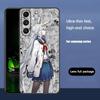 Чехол для телефона с игрой Uma Musume Pretty Derby для Samsung Galaxy S25 S24 S23 S22 S21 S20 Plus Ultra Note20 Мягкий Черный