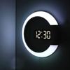 3D LED Digital Table Clock Alarm Mirror Hollow Wall Clock Modern Design Nightlight For Home Living Room Decorations