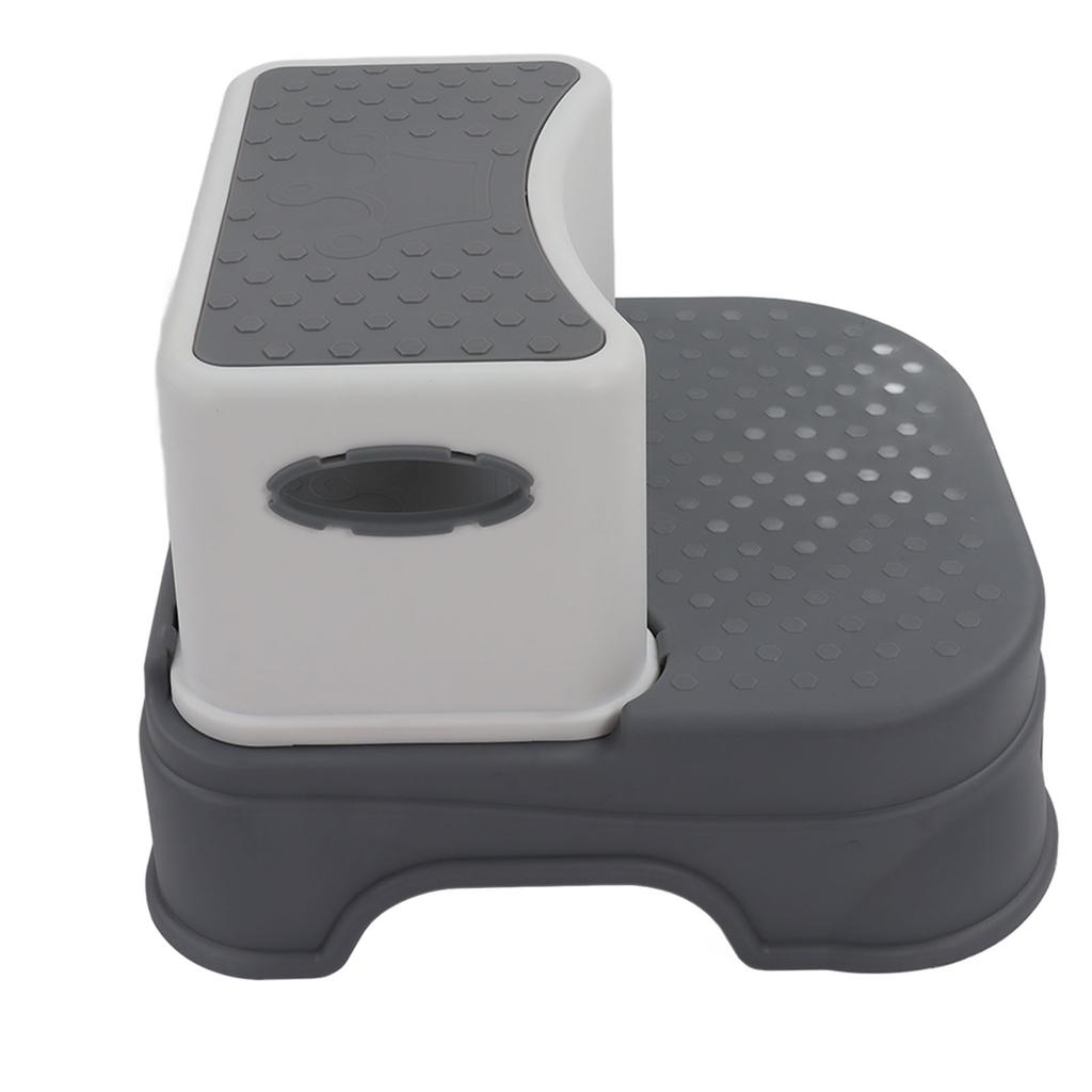 Kids Step Stool Double Antiskid Height Adjustable Widened Base Ergonomic Toddler Step Stool 2 Layer