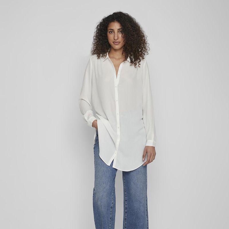 Lucy Snow White Mid-length Shirt Woman VILA