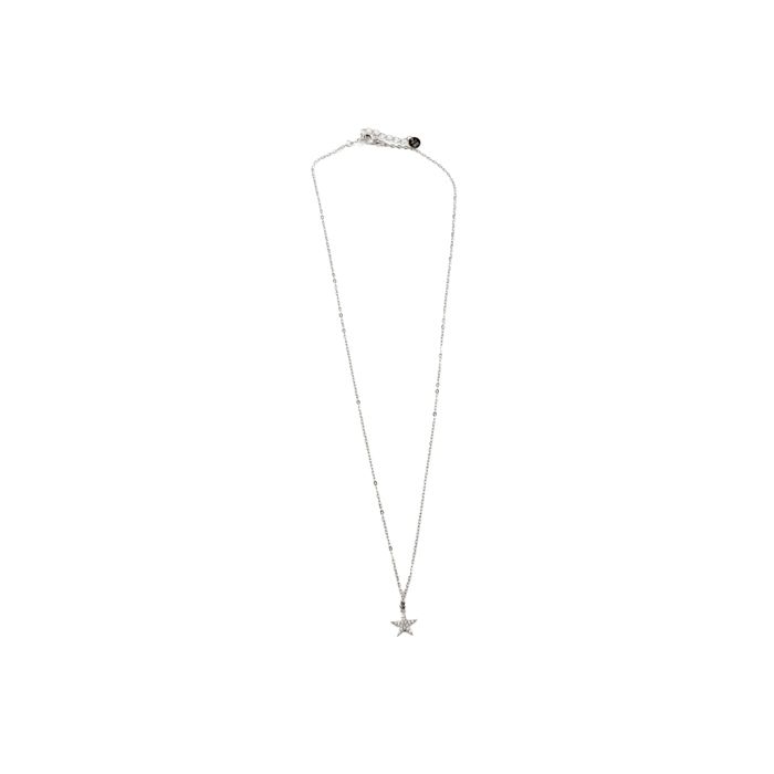 Collier Luxenter en argent 925 avec zircon brillant finition en rhodié - Leilda
