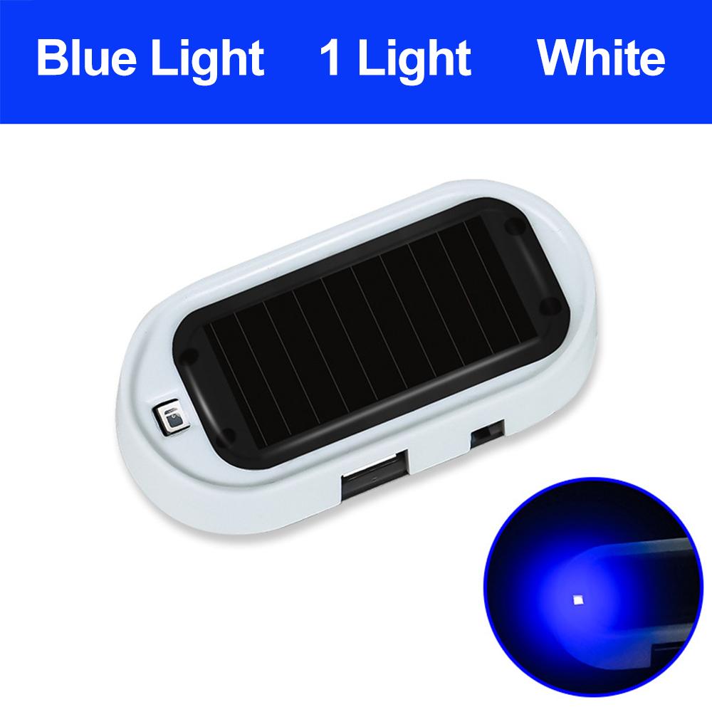 Автомобильная солнечная противоугонная светодиодная сигнальная лампа, поддельная беспроводная охранная сигнализация, аналоговая автомобильная охранная лампа, имитация мигающей лампы предостережения