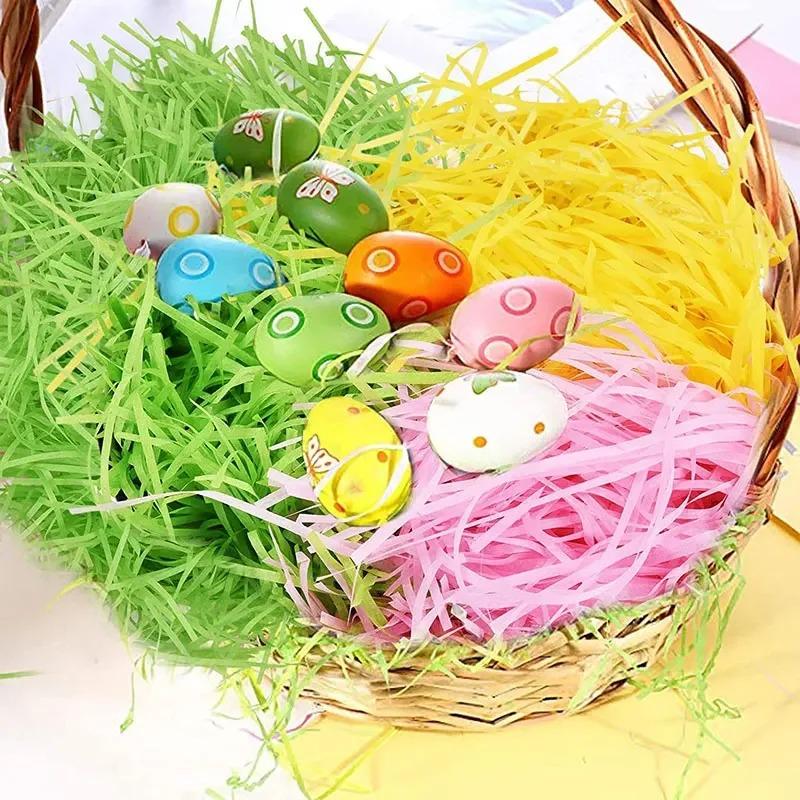 100g Raffi Colorful Shredded Crinkle Lafite Grass Paper Raffia Filler DIY Wedding Party Gift Box Candy Material Packaging Filler