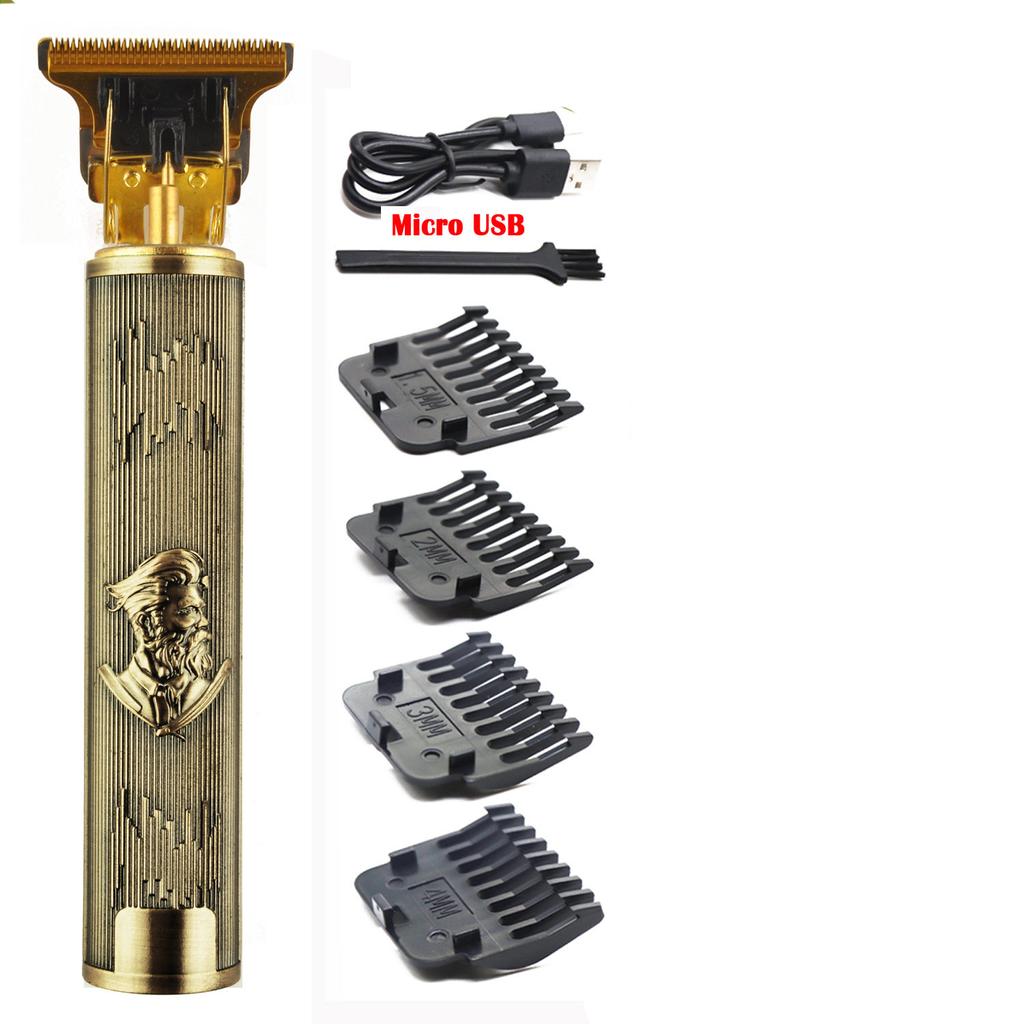 Vintage T9 USB Electric Hair Cutting Machine Rechargeable Hair Clipper Beard Trimmer For Men Barber Professional