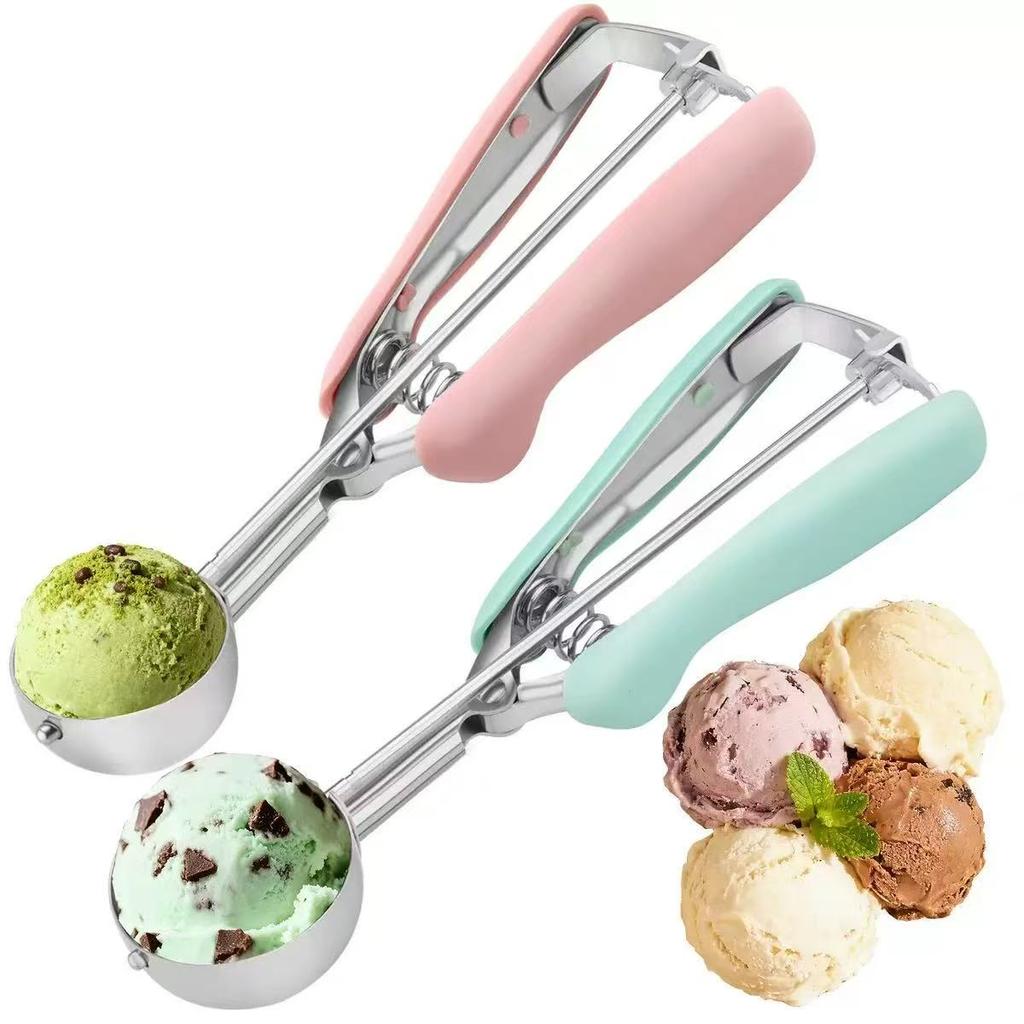 Stainless Steel Ice Cream Scoop Cookie Scoop Multipurpose Ice Cream Spoon Fruit Scooper Melon Ball Dough Baking Kitchen Tools