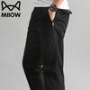 MaoRen Men's Cotton Lightweight Straight-Fit Casual Cargo Pants