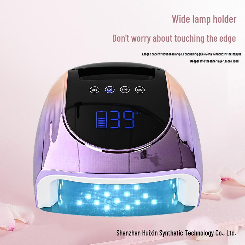 X30 Перезаряжаемая портативная УФ/LED лампа для геля для ногтей 96 Вт - Высокомощная гальванизированная сушилка для ногтей