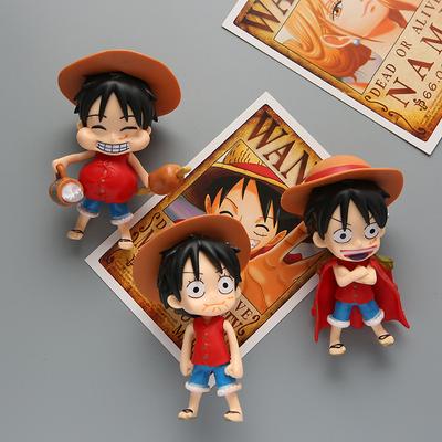 3 шт. Аниме One Piece Фигурка Манки Д. Луффи Три Выражения Модель Игрушка Подарок Коллекция Фигурка Действия ПВХ