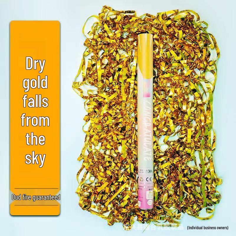 Meteor Shower Silver Ribbon Handheld Wedding Confetti Cannon