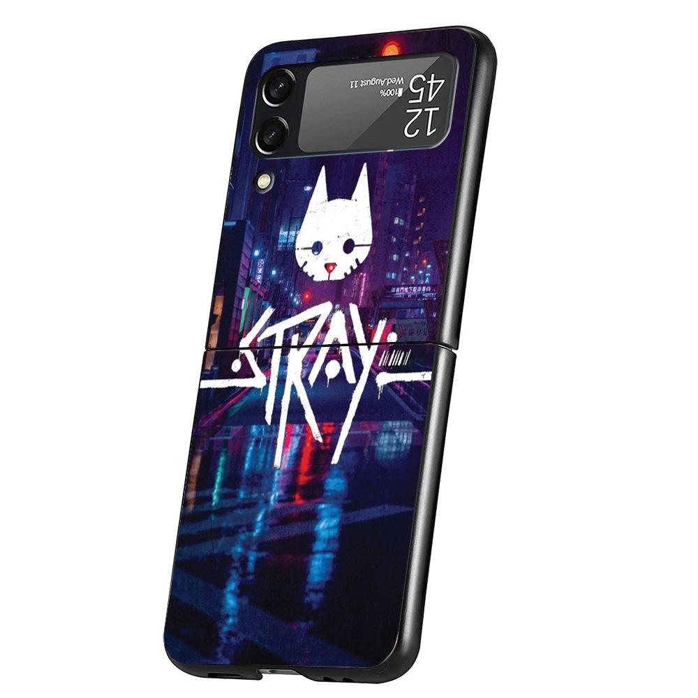 Stray Cat Game Phone Case For Samsung Galaxy Z Flip 7 6 5 4 3 5G Cover ZFlip7 ZFlip6 ZFlip4 ZFlip5 ZFlip3 Coque Fundas Galaxy Z