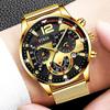 Fashion Black Men Watches Man Calendar Quartz Wristwatches Men Casual Business Watches Luxury Mens Round Dial Analog Watch