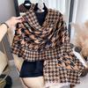 New Luxury Winter Two-Sided Cashmere Feel Jacquard Scarves High Quality Women Warm Thicken Wrap Shawl Ladies Pashmina Scarf