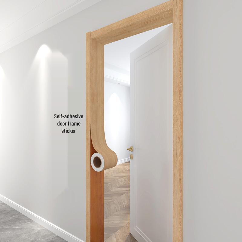 Водонепроницаемая самоклеящаяся наклейка с текстурой дерева для плинтуса и кромочная лента для отделки кромок мебели и декора плинтуса