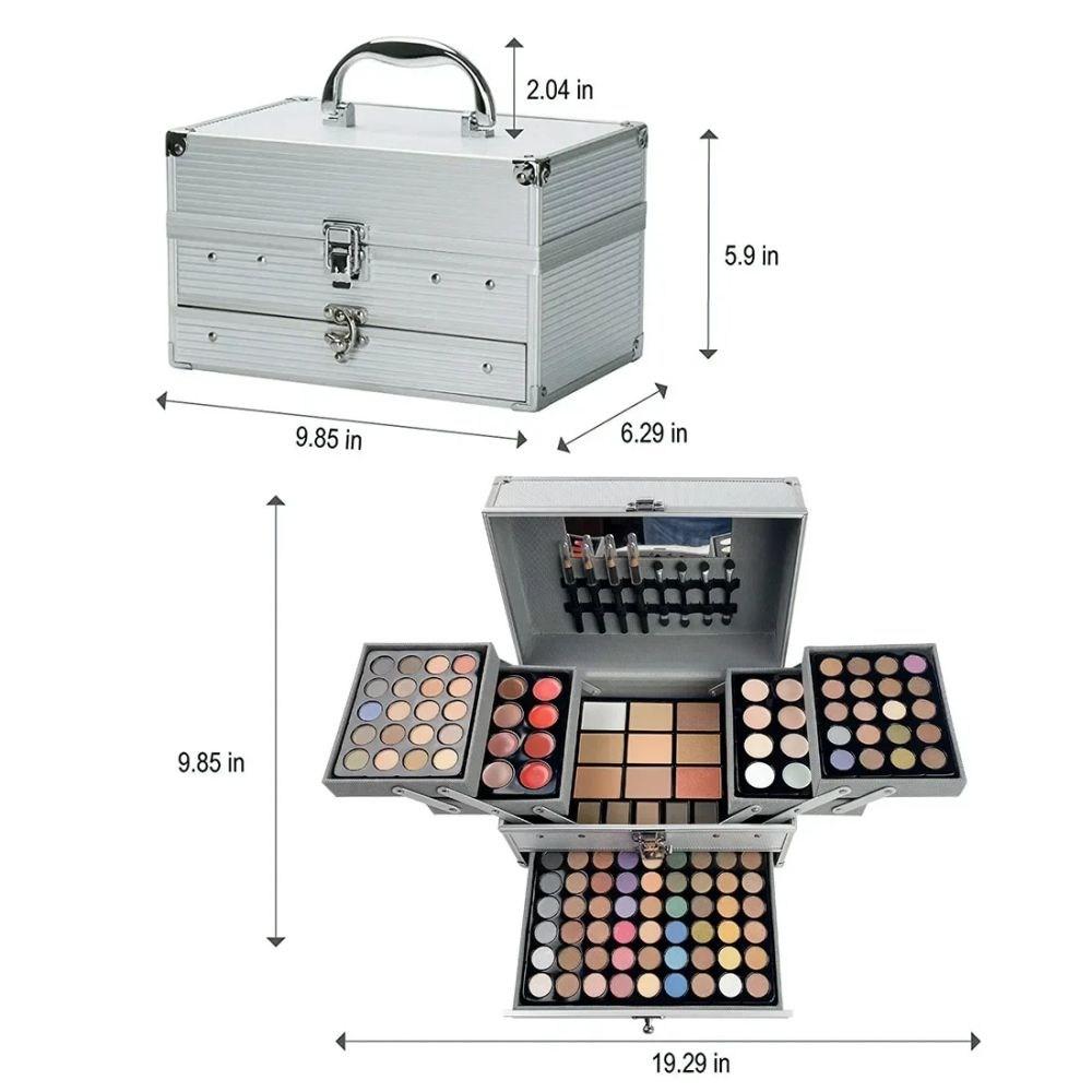 Makeup Set Box Eyeshadow Lip Blush Nail Polish Eyebrow Pencil Multifunctional Palette Christmas Wedding Birthday Gift Cosmetics, 1pc