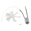 6 Inch RV Exhaust White Vent Fan Blade with 12V D-Shaft RV Fan Motor and 2 Screws,Replacement for RV Bathroom Camper Mobile Home