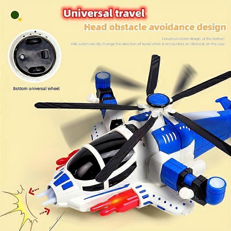 Electric Universal Transformable Fighter Childrens Toy Light Music Helicopter