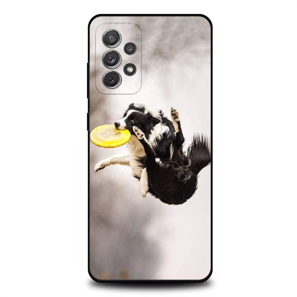 Чехол для телефона с собакой Бордер-колли для Samsung S25, S24, S21, S22, S23, S30, Ultra, S20, Plus, Fe, Lite, Note, 10, 9, 5G Черный Чехол