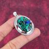 Медный малахитовый кулон, подвеска из драгоценного камня ручной работы, 925 пробы, серебряный кулон, старинные ювелирные изделия, для подарка на помолвку