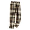 Женские пижамные штаны, плюшевые пижамные штаны с мягкой эластичной талией, клетчатые штаны с 2 карманами