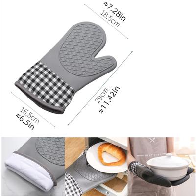Перчатки для духовки силиконовые перчатки термостойкие огнестойкие противоскользящие микроволновые печи кухонные принадлежности для выпечки десертов