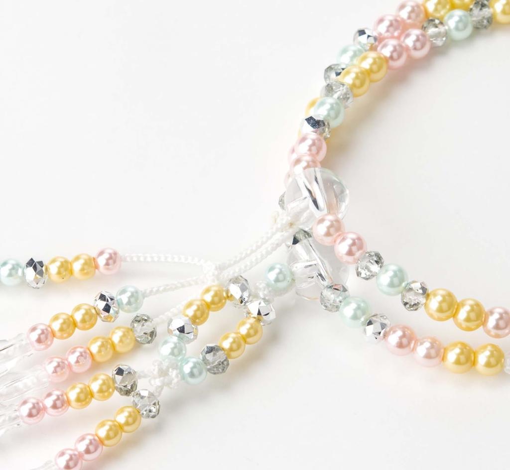 Женские молитвенные бусины Kongodo [Смешанный жемчуг] Красочные молитвенные бусины/Дзюзу/S/8 дюймов/Пластик/Сока Гаккай/SGI