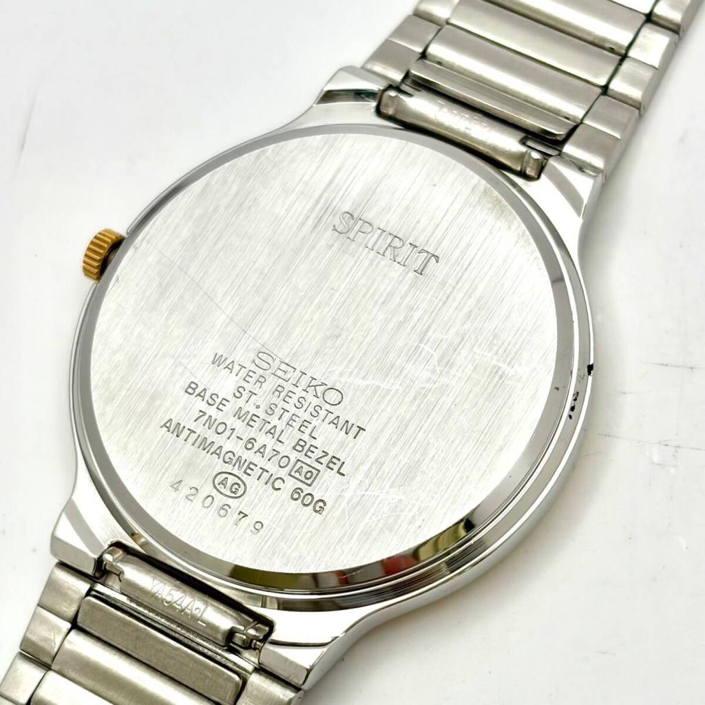Мужские часы SEIKO Spirit 420679 с оригинальным ремешком [Новая батарейка] 7N01-6A70