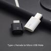 1 шт. Адаптер-конвертер Type C Female на Micro USB Male для зарядки Android-телефона
