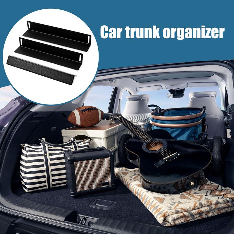 Trunk Organizer For Car Multipurpose Car Storage Organizer Blocks Cargo Divider Wool Carpet 3 Piece Blocks For Sedans Vehicles