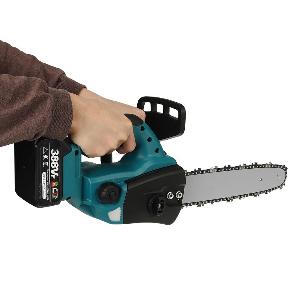 1000W 12 Inch Cordless Electric Chain Saw Garden Woodworking Power Tool Brushless Motor Wood Cutter For Makita 18V Battery