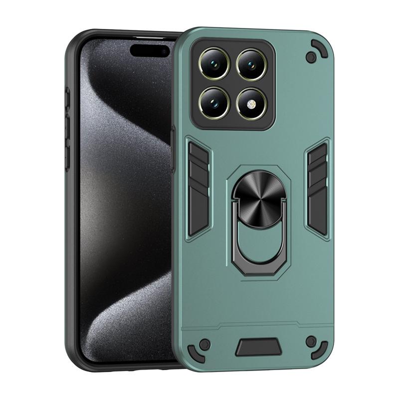 Ударопрочный Чехол-Броня Для Xiaomi 15T 14T 15 Ultra 13T Pro 13 Lite 12 12T 11T Автомобильный Магнитный Держатель Кольцо-Подставка Силиконовый Чехол