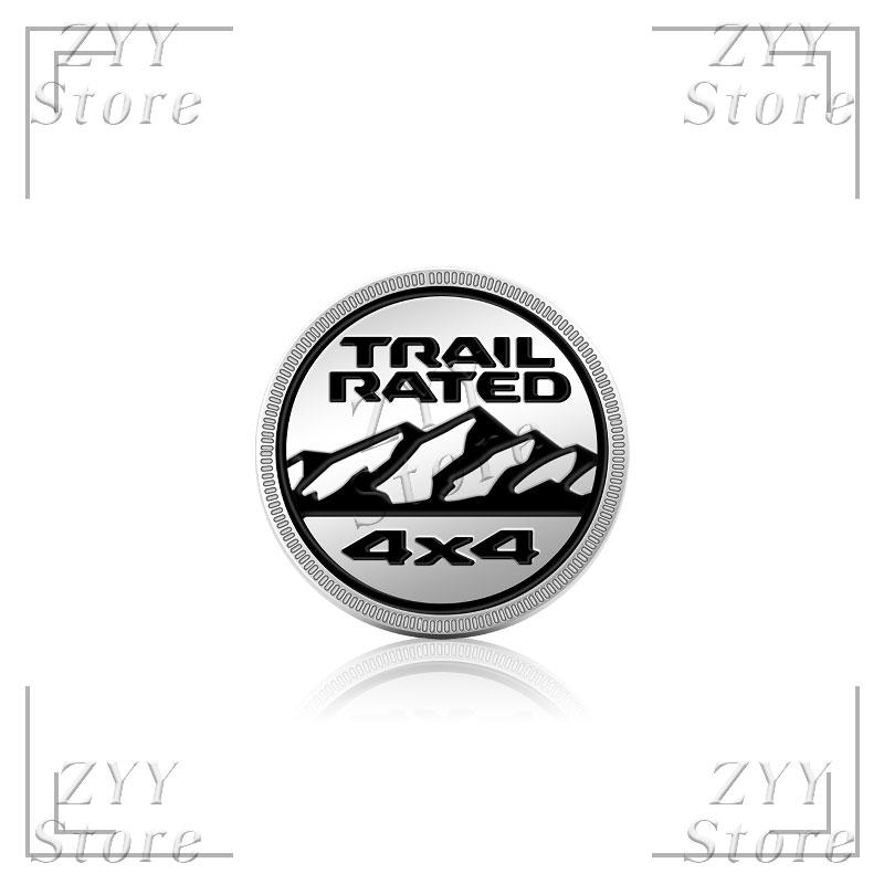 3D Metal Car Grille Emblem 4X4 TRAIL RATED Logo Body Sticker Auto Badge Decals Accessories