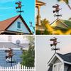 Metal Weather Vane Halloween Flying Witch Weather Vane for Outdoor Garden Decoration with Metal Direction Indicator Farm Yard