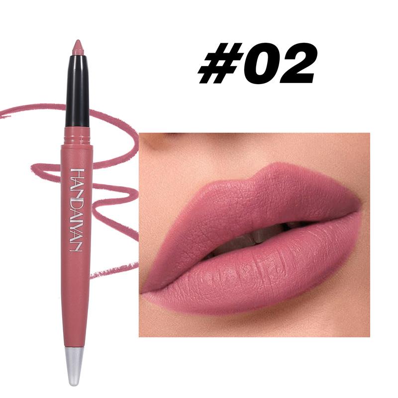 6-цветный матовый карандаш для губ Single Nude Lipstick Pen, стойкая водостойкая и не легко обесцвечивающаяся губная помада Hook Lip Pencil