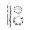 Layered Christmas Bracelet Set Red Green Stackable Bracelets Sweet Beaded Hand Chain  Holiday Party