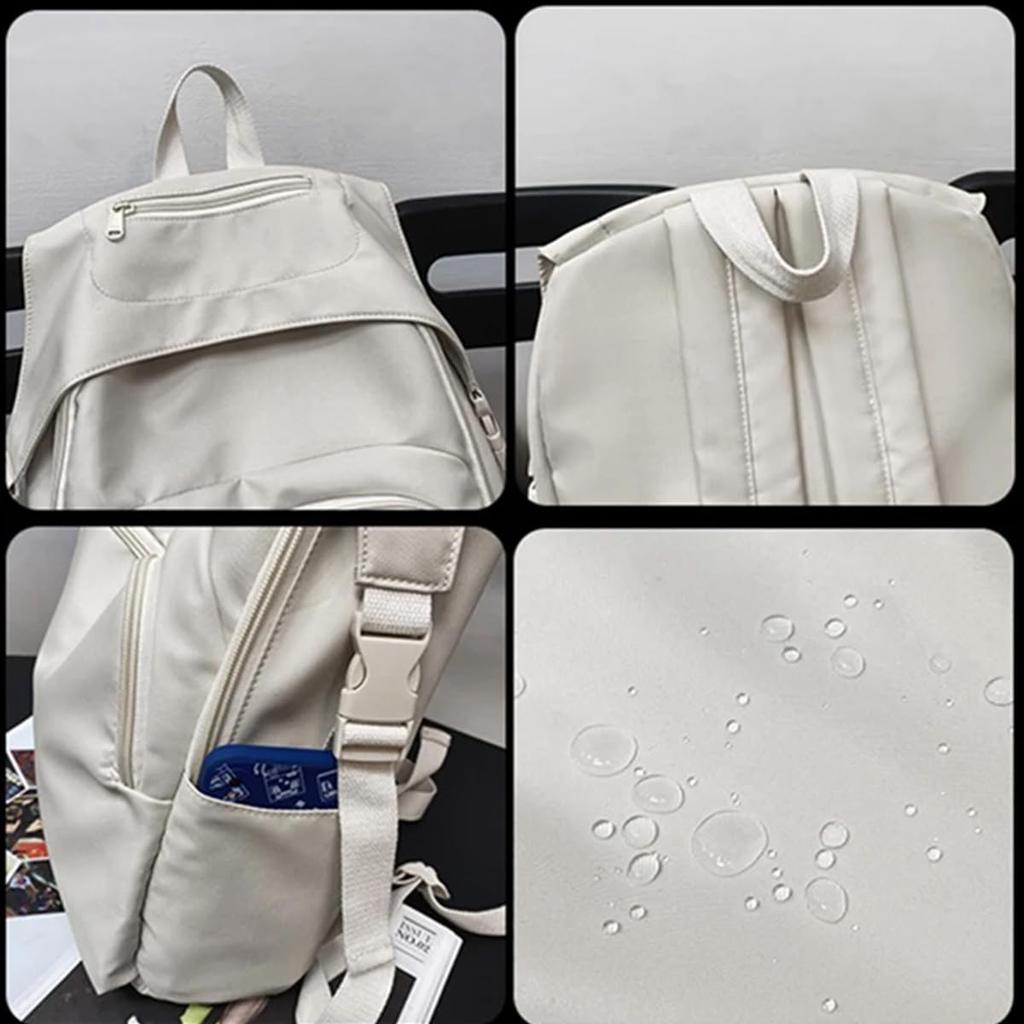 Rucksack for Women and A4 For Commuting To Simple Backpack [DIVA Rose] Men, Storage, Waterproof, Adults, Stylish, Plain, Backpack, School, (Black)