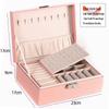 Double-Layer Leather Jewelry Box with Lock for Earrings and Handcrafted Accessories
