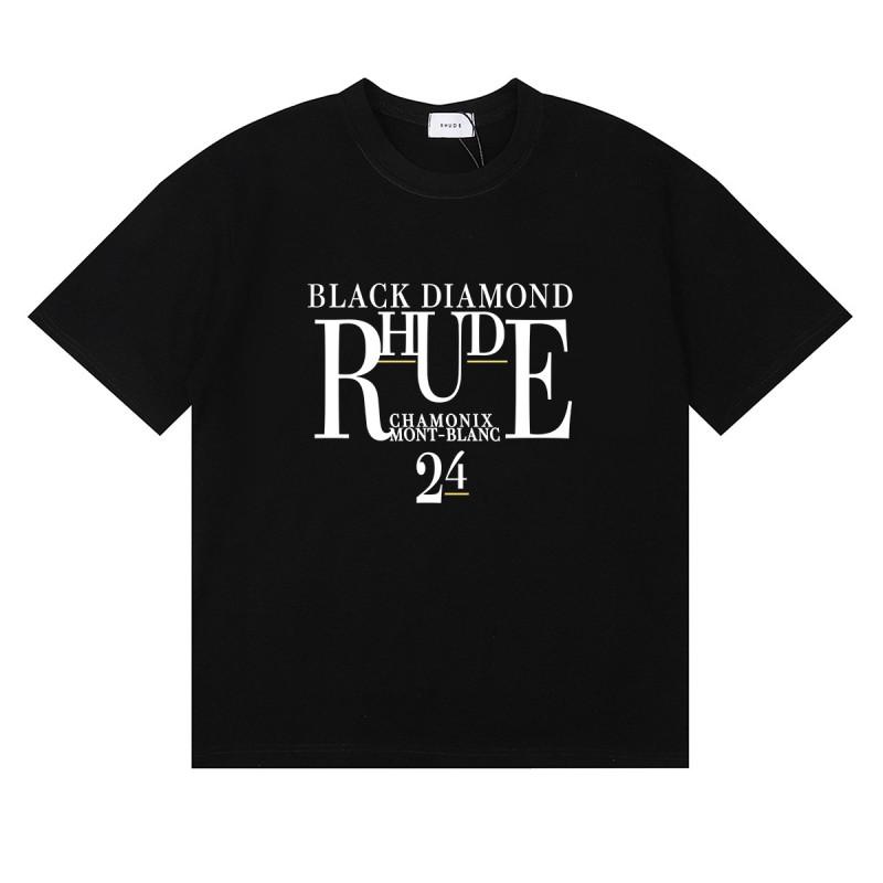 RHUDE Skull Print T-Shirt Men Women Oversized Short Sleeve Casual Top