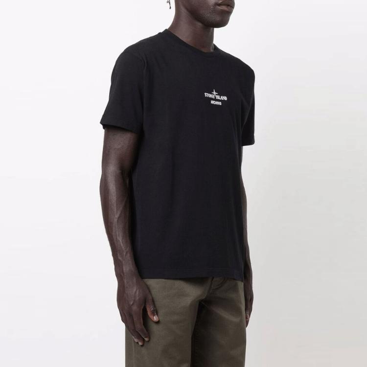 STONE ISLAND Футболка с круглым вырезом и принтом логотипа 75152NS91-V0029