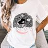 Opossum Lover Short Sleeve T-shirt Crew Neck Angry Possum Graphic T Shirts Women Funny Retro Opossum Street Cats Classic Tops