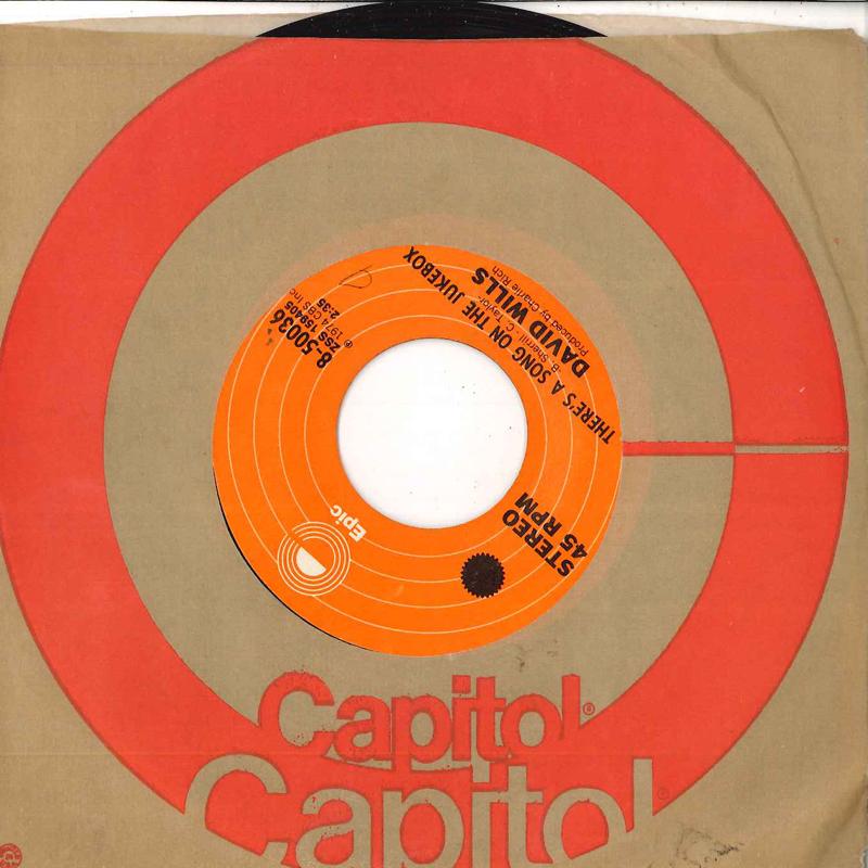 7inch Record DAVID WILLS - There's A Song On The Jukebox / I C 850036 EPIC 1974 US Country Used