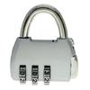 Padlock 3 Digit Combination Lock Security Heavy Duty Zinc Alloy Luggage Locks for SuitcaseSilvery